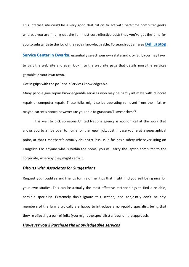 Dell Laptop Service Center in Dwarka
