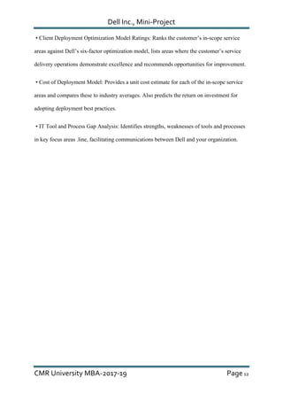 Analytics Using Dell Optimizer Example.pdf Dell's mini project | PDF