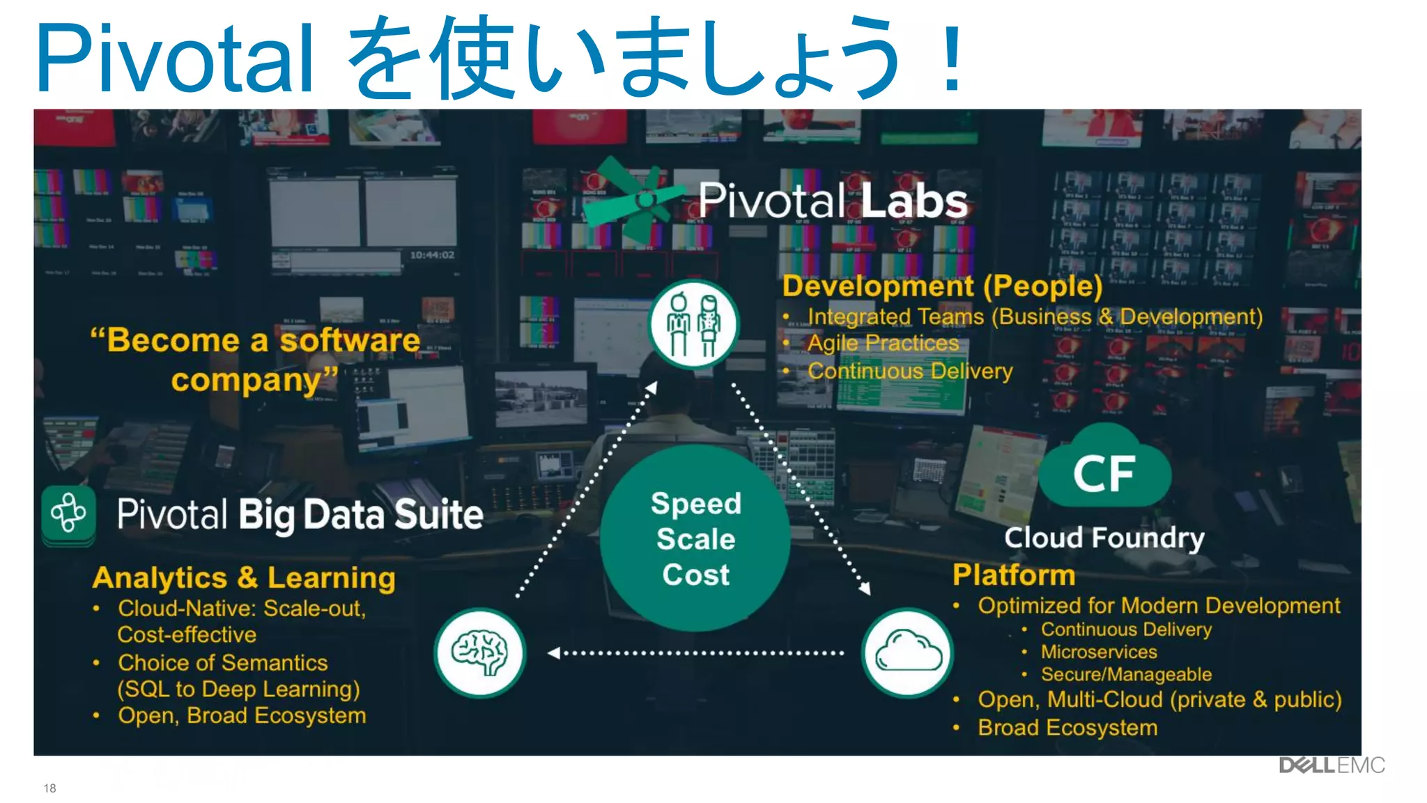 18
Pivotal を使いましょう！
 