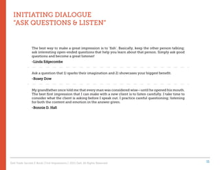 Dell Trade Secrets - How to make a great first impression | PPT