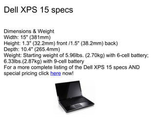 Dell xps 15 specs | PPT