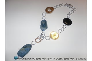 NEPTUNO . AGATE WITH SILVER SHELL PEARL , CRYSTAL $240.00 