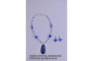 NU. CRYSTAL ROCK , CRYSTAL SWAROVSKI. STERLING SILVER PENDANT 9.25 