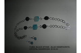 POLARIS . ONYX QUARTZ, CRYSTAL SWAROVSKI $160.00 