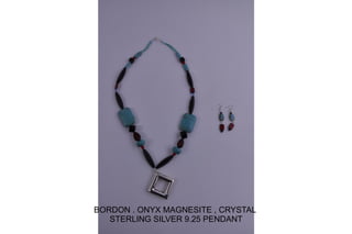 CAPELLA . ONYX WHITE AGATE , CRYSTAL $120.00 