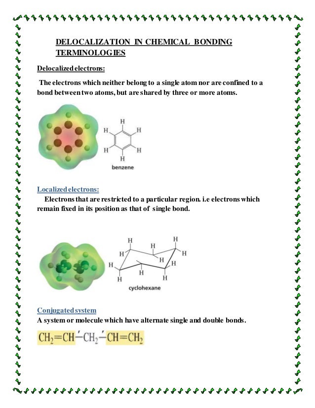Delocalization in chemical bonding
