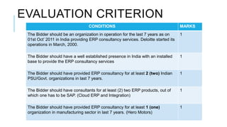 Deloitte bhel rfp | PPTX