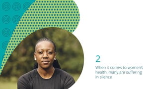 2
When it comes to women’s
health, many are suffering
in silence
 