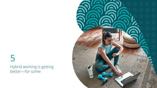 5
Hybrid working is getting
better—for some
 