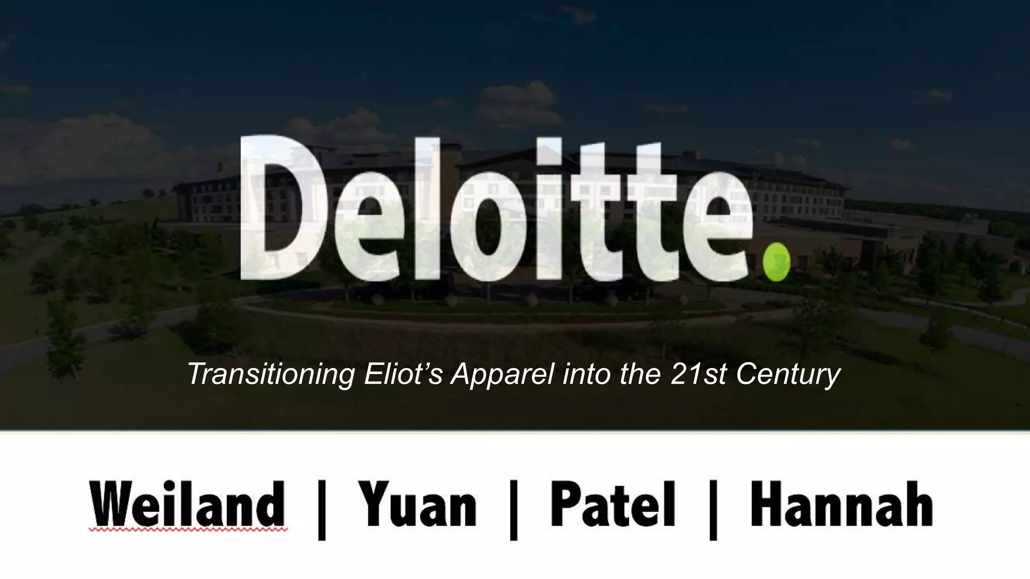 Deloitte Case Competition 2018 PPT