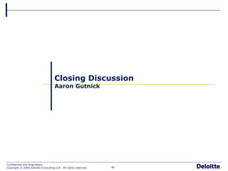Closing Discussion Aaron Gutnick 