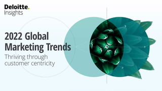 1
2022 Global
Marketing Trends
Thriving through 
customer centricity
 