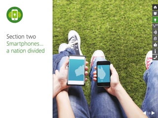 13 
Section two 
Smartphones... 
a nation divided 
 