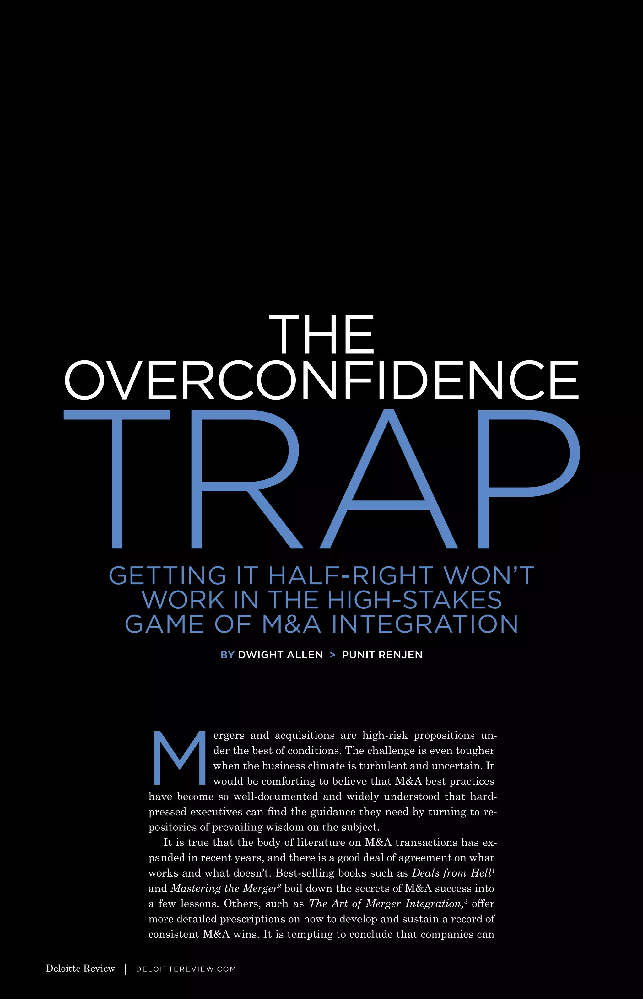 Deloitte On M&A