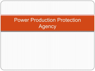 Power Production Protection
         Agency
 
