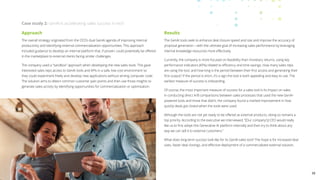 Approach
The overall strategy originated from the CEO’s dual GenAI agenda of improving internal
productivity and identifying external commercialization opportunities. This approach
included guidance to develop an internal platform that, if proven, could potentially be offered
in the marketplace to external clients facing similar challenges.
The company used a “sandbox” approach when developing the new sales tools. This gave
interested sales reps access to GenAI tools and APIs in a safe, low-cost environment so
they could experiment freely and develop new applications without writing computer code.
The solution aims to detect common customer pain points and then use those insights to
generate sales activity by identifying opportunities for commercialization or optimization.
Results
The GenAI tools seek to enhance deal closure speed and size and improve the accuracy of
proposal generation—with the ultimate goal of increasing sales performance by leveraging
internal knowledge resources more effectively.
Currently, the company is more focused on feasibility than monetary returns, using key
performance indicators (KPIs) related to efficiency and time savings. How many sales reps
are using the tool, and how long is the period between their first access and generating their
first output? If the period is short, it’s a sign the tool is both appealing and easy to use. The
earliest measure of success is onboarding.
Of course, the most important measure of success for a sales tool is its impact on sales.
In conducting direct A/B comparisons between sales processes that used the new GenAI-
powered tools and those that didn’t, the company found a marked improvement in how
quickly deals got closed when the tools were used.
Although the tools are not yet ready to be offered as external products, doing so remains a
top priority. According to the executive we interviewed, “[Our company’s] CEO would really
like us to first adopt this Generative AI platform internally and then try to think about any
way we can sell it to external customers.”
What does long-term success look like for its GenAI sales tool? The hope is for increased deal
sizes, faster deal closings, and effective deployment of a commercialized external solution.
Case study 2: GenAI is accelerating sales success in tech
39
 