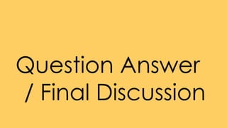 Question Answer
/ Final Discussion
 