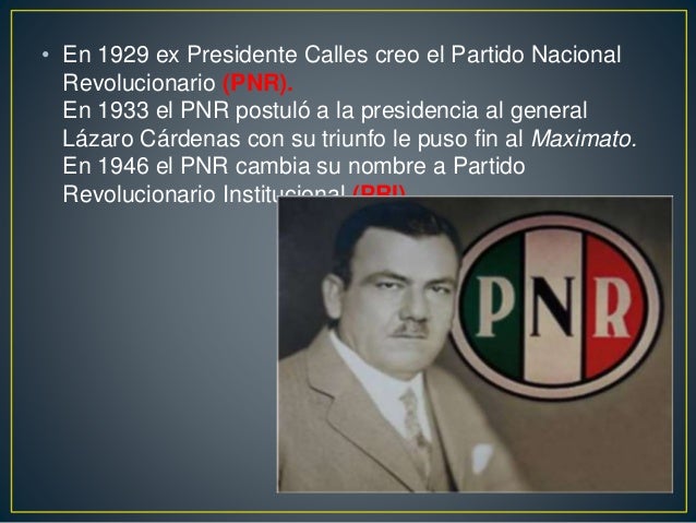 De los caudillos al surgimiento del pnr