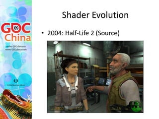 Shader Evolution
• 2004: Far Cry (CryEngine)
 