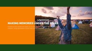 MAKING MEMORIES UNDER THE STARS
Proactively envisioned multimedia based expertise and cross media growth strategies. Seamlessly visualize quality intellectual.
Collaboration. Leverage agile frameworks to provide a robust seamlessly visualize quality intellectual.
 