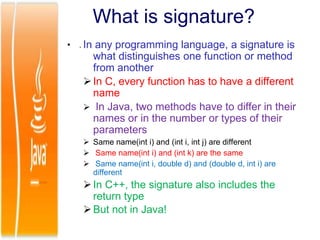 Method Overloading in Java | PPT