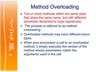 Method Overloading in Java | PPT