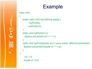 Method Overloading in Java | PPT
