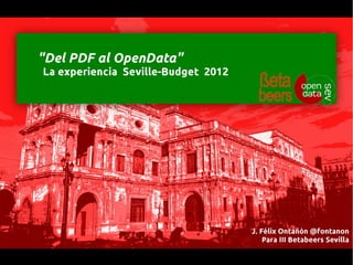 Opendata desde ficheros PDF