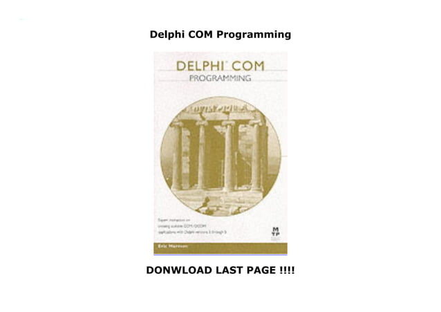 Delphi COM Programming | PDF image.