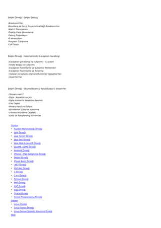 Delphi ornegi | PDF