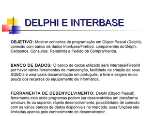 Delphi e interbase | PPT