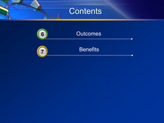 Contents 
6 Outcomes 
37 Benefits 
 