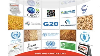 23rd session of the AMIS Global Food Market Information Group, 15-16 June 2023, Rome
71st Session of the Committee on Commodity Problems
Side Event: Rome, 6 October 2016
 