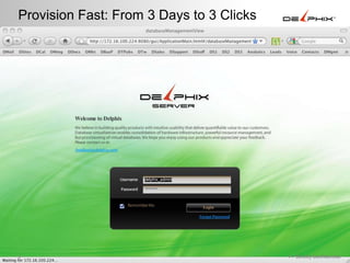 4Need for Speed: ApplicationsDriveBusinessProductionMoving DatasetsStanding CopiesBeneath the Surface: Infrastructure DragStandby, StageDev: Project (Upgrade)Dev: Prod SupportUAT, Pilots, TrainingQA: Project (Upgrade)QA: Prod SupportTest: Project (Upgrade)Operational Reporting, ODS>> Strictly Confidential 