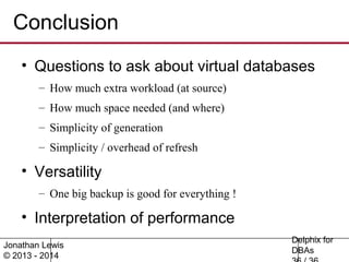 Delphix for DBAs by Jonathan Lewis | PPT