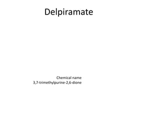 Delpiramate
Chemical name
3,7-trimethylpurine-2,6-dione
 