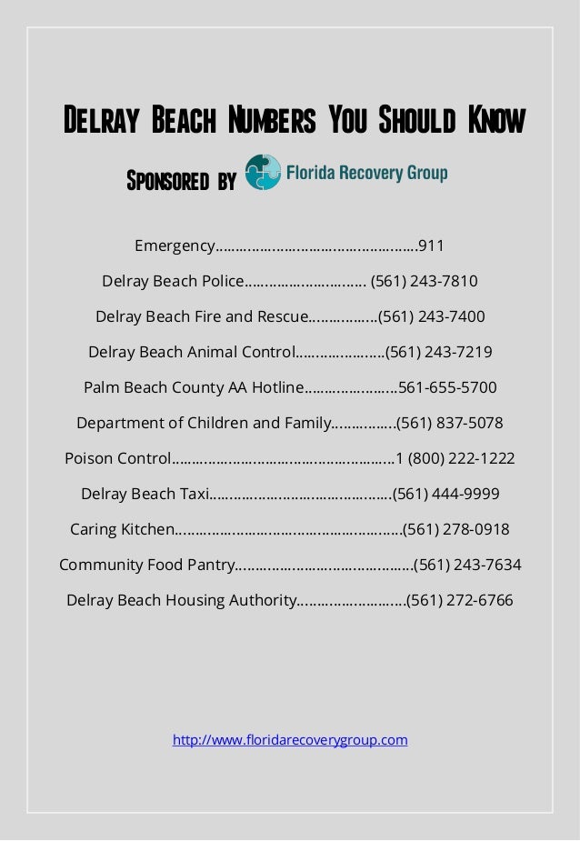 Delray Beach Phone Numbers You Should Know