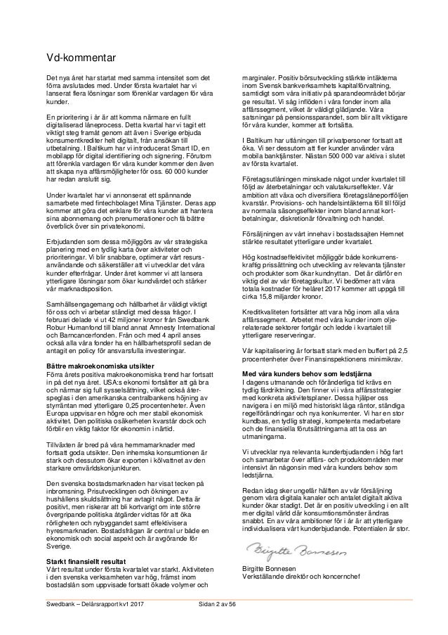 Delårsrapport kv1 2017