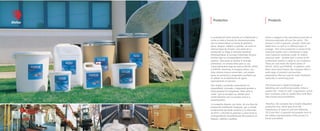 Delsa
Delsa is engaged in the manufacture and sale of
chloroisocyanurates all over the world. This
product is sold in granules, powder, block and
tablet form, as well as in different types of
package. Part of its production is aimed at the
industrial market, and is distributed in large-
sized industrial containers under its relative
chemical name. Another part is aimed at the
professional market in ready-to-use containers.
These are sold under the brand names of
DELSA, AZULI and PISIPUR. In addition, with
these same brand names, the company offers a
wide range of products and auxiliary
preparations that are used for water treatment,
especially in swimming pools.
This broad and in-depth knowledge of
tabletting and conditioning enables Delsa to
prepare the "ready for sale” programmes, which
their customers order to market them with their
own brands and presentations.
Therefore, the company has a totally integrated
production line, which goes from the
manufacture of cyanuric acid and obtaining
TICA and SDIC in granules and powder form to
the relative transformation of the product in
blocks and tablets.
La actividad de Delsa consiste en la fabricación y
venta en todo el mundo de cloroisocianuratos,
que se comercializan en forma de gránulos,
polvo, bloques, tabletas y pastillas, así como en
diversos tipos de envases. Una parte de su
producción se dirige al mercado industrial,
distribuyéndose en envases industriales de gran
tamaño bajo su correspondiente nombre
químico. Otra parte se destina al mercado
profesional, en envases listos para su uso,
comercializándose bajo las marcas DELSA, AZULI
y PISIPUR. Asimismo, la empresa ofrece, con
estas mismas marcas comerciales, una amplia
gama de productos y preparados auxiliares que
se utilizan en el tratamiento de aguas,
especialmente en piscinas.
Este amplio y profundo conocimiento en
empastillado, envasado y etiquetado permite a
Delsa preparar los programas “listos para la
venta” que le encargan sus clientes para
comercializarlos con sus propias marcas y
presentaciones.
La compañía dispone, por tanto, de una línea de
producción totalmente integrada, que va desde
la fabricación del ácido cianúrico y la obtención
de ATCC y DCCNa en gránulos y polvo hasta la
correspondiente transformación del producto en
bloques, tabletas y pastillas.
Productos Products
 