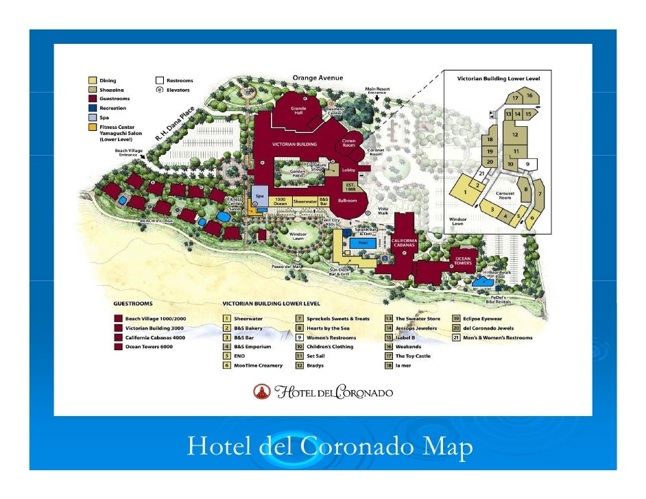 Hotel Del Coronado Resort Map Hotel Del Coronado Resort Map