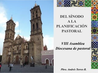 DEL SÍNODO
A LA
PLANIFICACIÓN
PASTORAL
VIII Asamblea
Diocesana de pastoral
Pbro. Andrés Torres R.
 