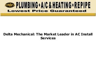 Delta Mechanical: The Market Leader in AC Install
                    Services
 