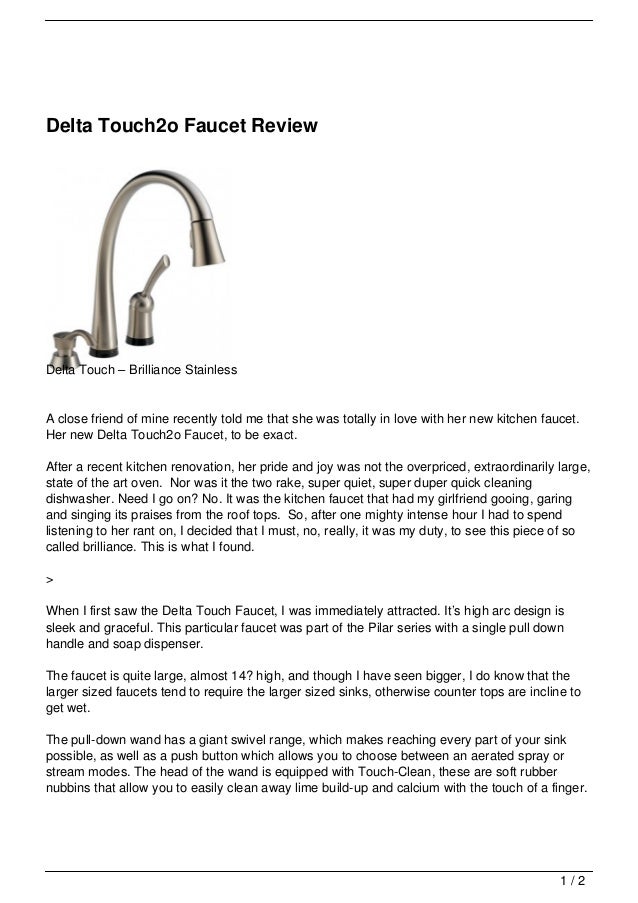 Delta Touch2o Faucet