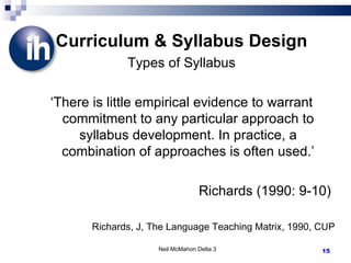 Delta 3 curriculum & syllabus design and course planning | PPT