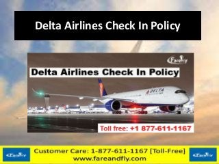 Delta Airlines Check In Policy
 