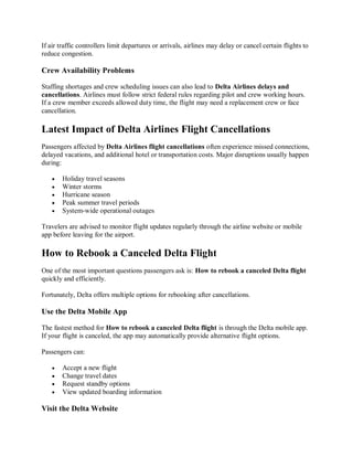 Process Update Slides Delta Airlines Flight Cancellations: Latest Updates, Reasons ...