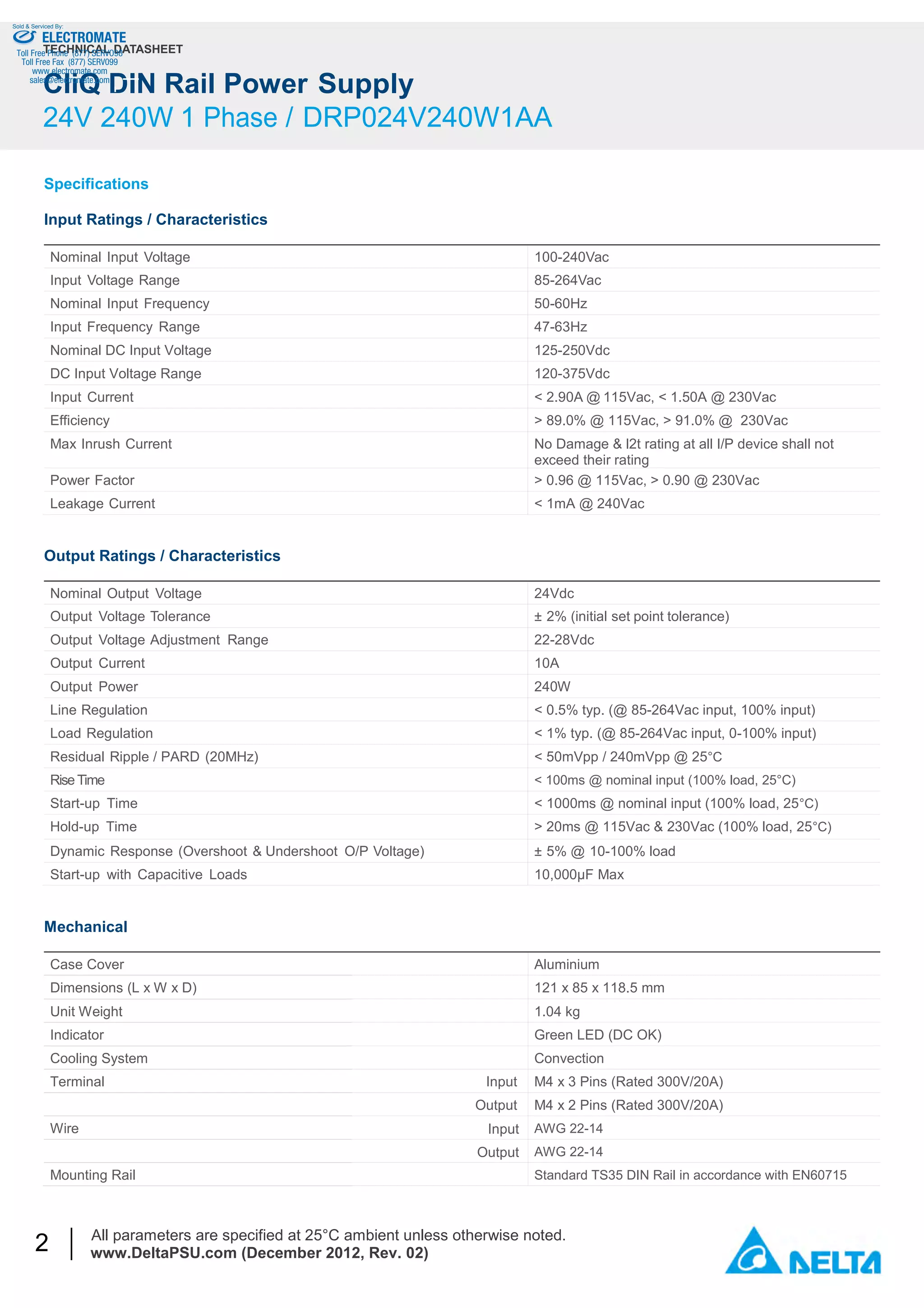 Delta drp024 power_supply_catalog PDF