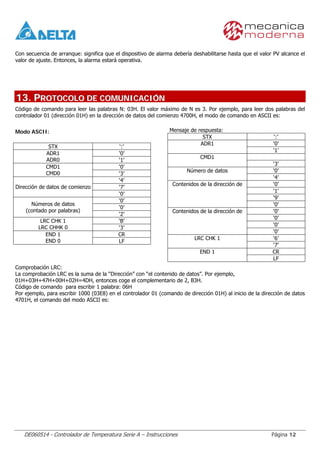 Delta dta controlador de temperatura - instrucciones | PDF