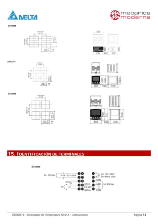 Delta dta controlador de temperatura - instrucciones | PDF