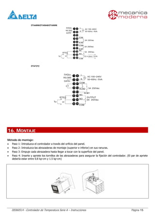 Delta dta controlador de temperatura - instrucciones | PDF